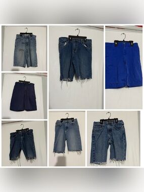 Bundle of 7 denim boys shorts size 12